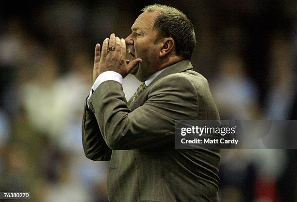 Bristol City's manager Gary Johnson during the Carling Cup second round match between Bristol City and Manchester City at Ashton Gate on August 29,...