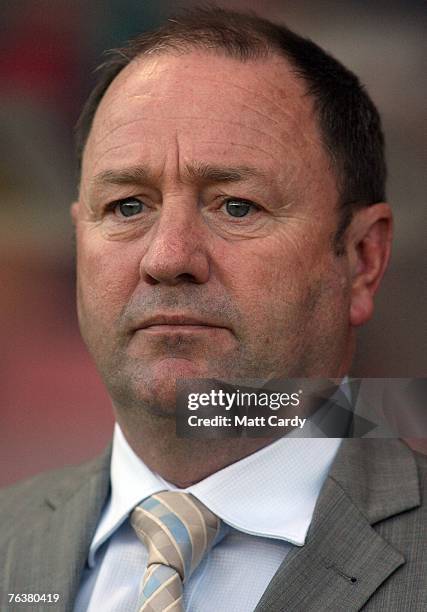 Bristol City's manager Gary Johnson during Bristol City v Manchester City Carling Cup match at Ashton Gate on August 29 2007 in Bristol, United...