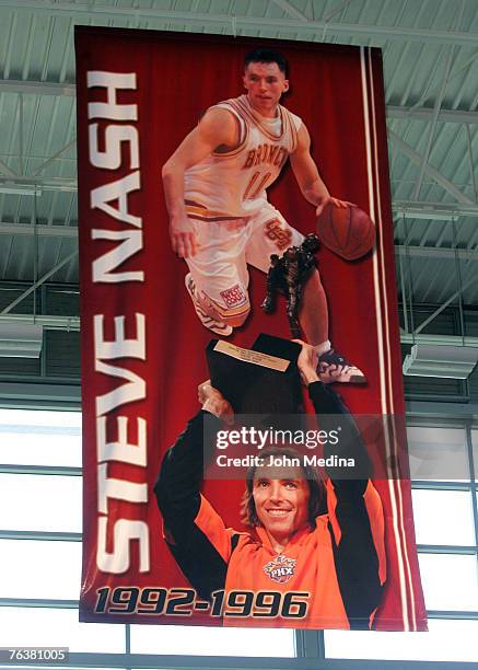 All-Star Steve Nash is honored by his alma mater Santa Clara University September 18, 2006 in Santa Clara, California.