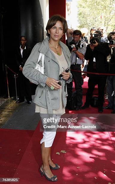 Actress Corinne Touzet arrives at the TF1 annual press conference held at the Olympia on August 29, 2007 in Paris, France. (Photo by