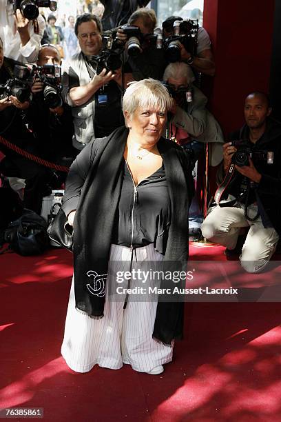 Actress Mimie Mathy arrives at the TF1 annual press conference held at the Olympia on August 29, 2007 in Paris, France. (Photo by