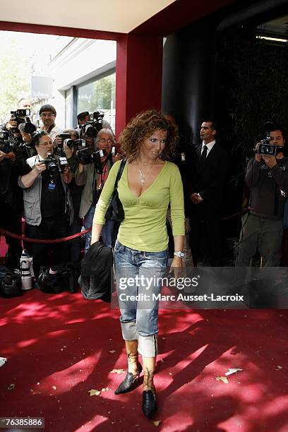 Actress Natacha Amal arrives at the TF1 annual press conference held at the Olympia on August 29, 2007 in Paris, France. (Photo by