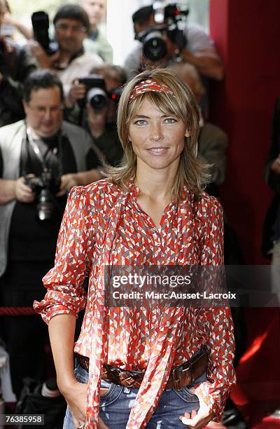 Presenter Nathalie Vincent arrives at the TF1 annual press conference held at the Olympia on August 29, 2007 in Paris, France. (Photo by