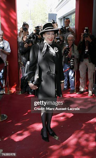 Genevieve de Fontenay arrives at the TF1 annual press conference held at the Olympia on August 29, 2007 in Paris, France. (Photo by