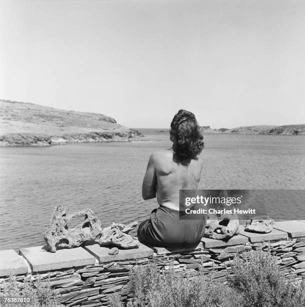 Gala Dali , the wife of Spanish surrealist artist Salvador Dali, at her home in Cadaques on the Costa Brava, Spain, 8th January 1955. Original...