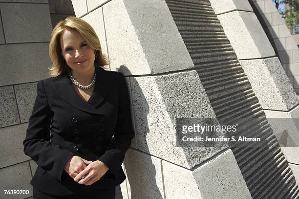 Katie Couric is seen in Manhattan, NY. Couric, who has worked as co-anchor on NBC's Today Show for 15 years, will now be the nightly news anchor on...