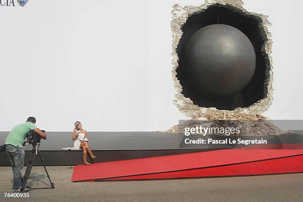 General view of the Palazzo del Cinema shows the new d?cor designed by art director Dante Ferretti for the 64th Annual Venice Film Festival on August...