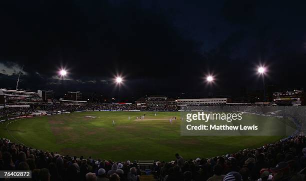 General view during the Fourth NatWest Series One Day International Match between England and India at Old Trafford on August 30, 2007 in Manchester,...