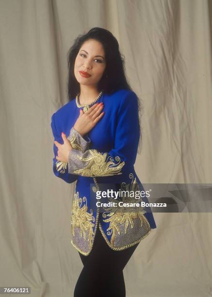 Singer Selena Quintanilla-Pérez poses for a portrait in June 1994 in Los Angeles, California.
