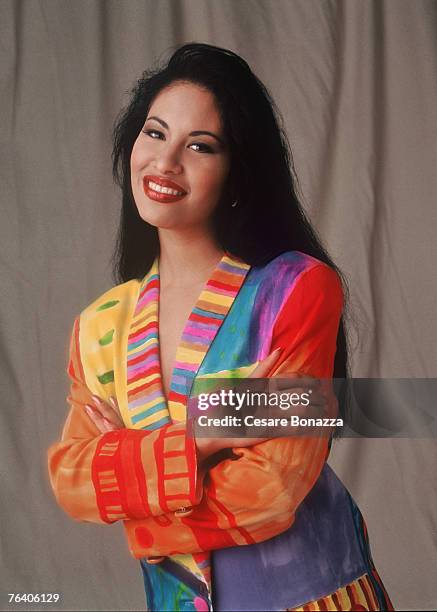 Singer Selena Quintanilla-Pérez poses for a portrait in June 1994 in Los Angeles, California.