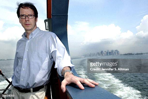 Author Ric Burns is photographed for the Los Angeles Times on the Staten Island Ferry on August 12, 2003 in New York City.