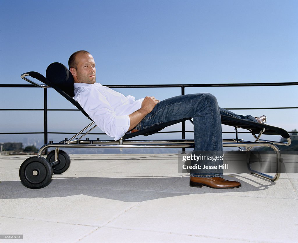 Jason Statham, Venice, September 1, 2002