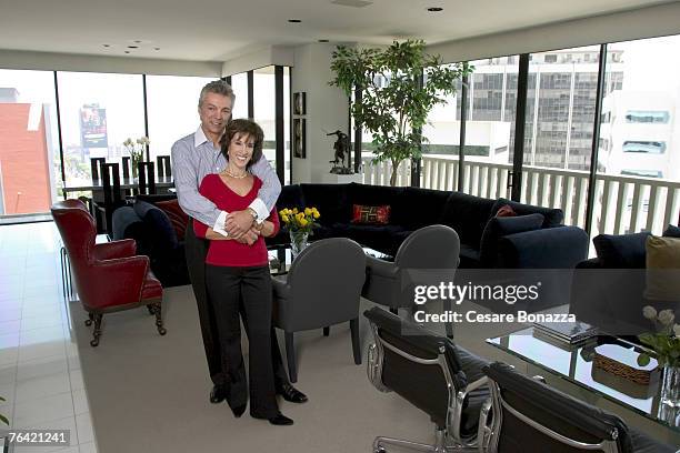 Author and daughter of Dean Martin, Deana Martin is photographed with husband John Griffeth on October 1, 2004 at home in Beverly Hills, California.