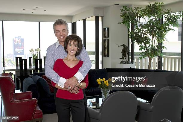 Author and daughter of Dean Martin, Deana Martin is photographed with husband John Griffeth on October 1, 2004 at home in Beverly Hills, California.