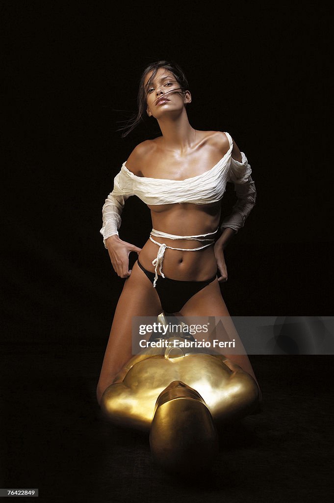 Fernanda Lessa, GQ Italy, March 1, 2002