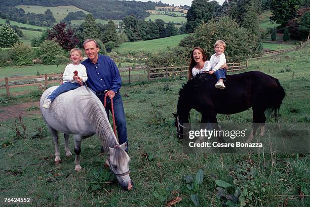 James Keach and Jane Seymour with twins Kristopher and John ; Jane Seymour Photo Shoot in Bath, England; Bath; England.