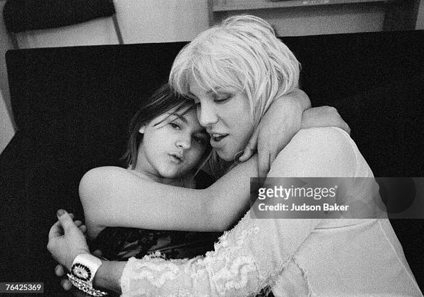 Musician Courtney Love and daughter France Bean Cobain are photographed for Blender in 2004 in New York City.