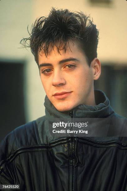 Robert Downey Jr.; At Home; Robert Downey Jr. & Sarah Jessica Parker, Self Assignment, December 1984; Los Angeles; California.