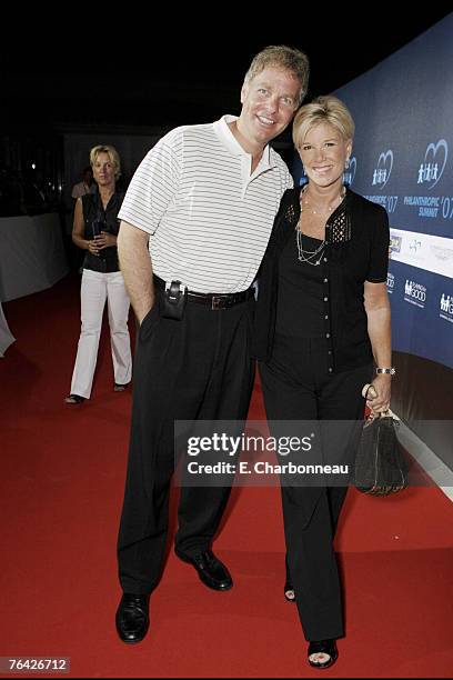 Jeff Konigsberg and Joan Lunden at the Playing for Good Foundation Poolside Party on August 30, 2007 at the Dorint Hotel in Mallorca, Spain.