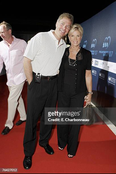 Jeff Konigsberg and Joan Lunden at the Playing for Good Foundation Poolside Party on August 30, 2007 at the Dorint Hotel in Mallorca, Spain.