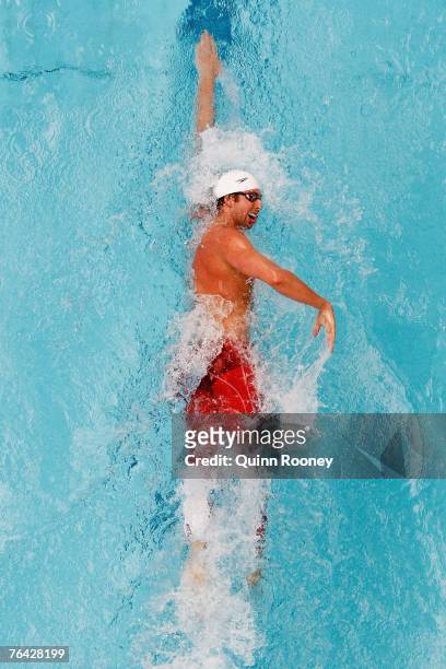 Grant Hackett of Australia swims in the heats of the men's 400m freestyle during day three of the 2007 Australian Short Course Swimming Championships...