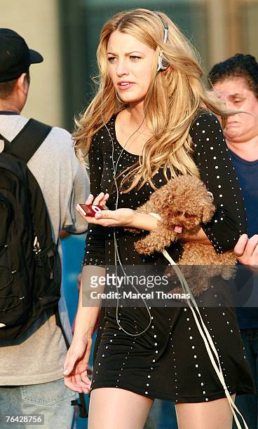 Actress Blake Lively leaves Pastis after lunch August 30, 2007 in the meat packing district of New York City. **EXCLUSIVE**