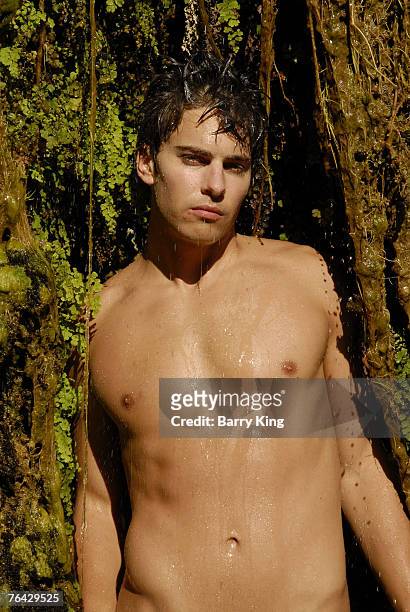 Janice Dickinson Modeling Agency Model Brian Kehoe poses at photo shoot in Griffith Park on August 25, 2007 in Los Angeles, California.