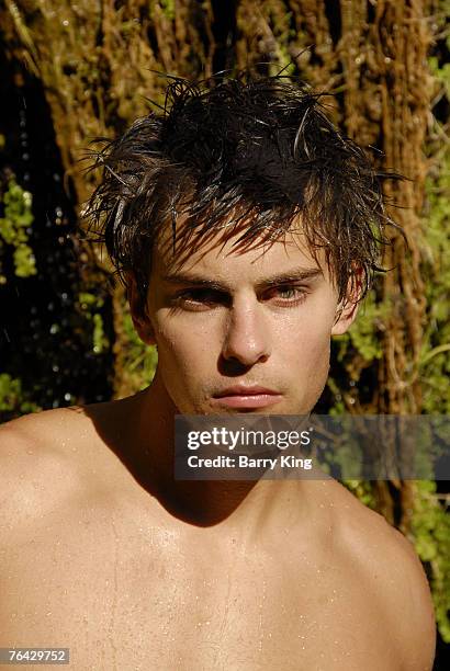 Janice Dickinson Modeling Agency Model Brian Kehoe poses at photo shoot in Griffith Park on August 25, 2007 in Los Angeles, California.