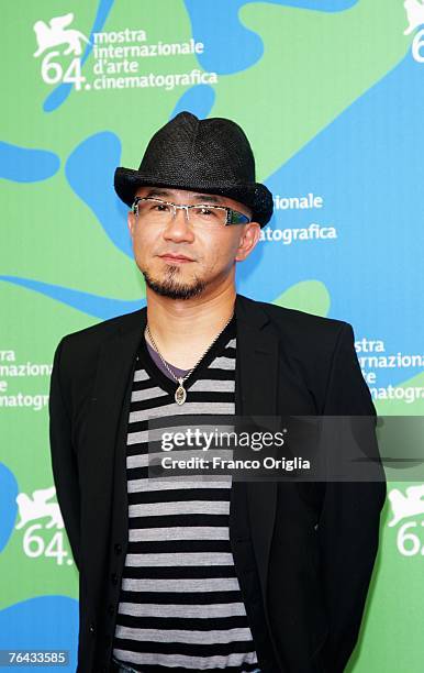 Director Shinji Aoyama attends the Sad Vacation Photocall in Venice during day 3 of the 64th Venice Film Festival on August 31, 2007 in Venice, Italy.