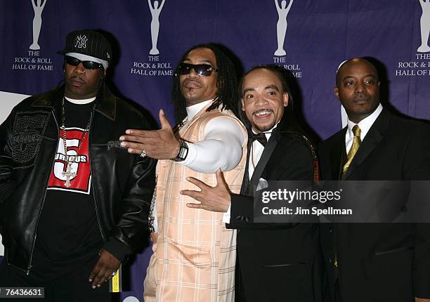 Scorpio, Mele Mel, The Kidd Creole and Rahiem of Grandmaster Flash and the Furious Five, inductees