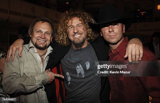 Michael Anthony and Sammy Hagar of Van Halen, inductees, with Kenny Chesney *EXCLUSIVE*