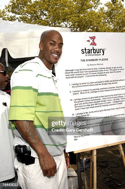 Pro Basketball Player Stephon Marbury at The New York Call and Youth Xplosion - Starbury Giveback Day on August 31, 2007 in Eisenhower Park, East...