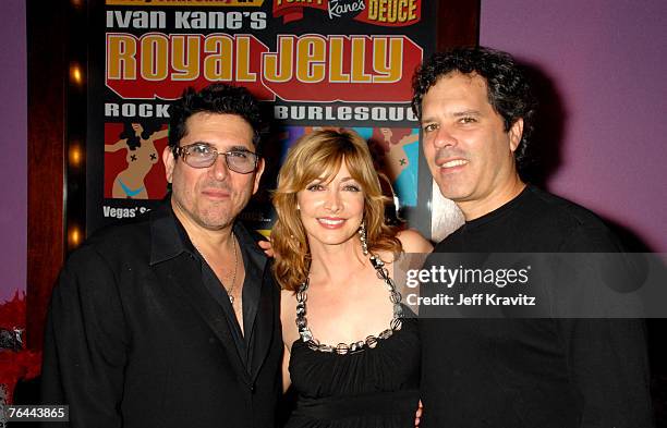 Ivan Kane, Sharon Lawrence and Dr Tom Apostle at the premiere show of "Royal Jelly" at Ivan Kane's Forty Deuce at Mandalay Bay on August 30, 2007 in...