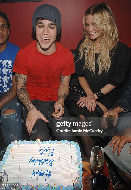 Pete Wentz of Fall Out Boy and Ashlee Simpson