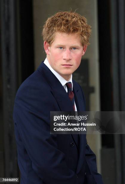 Prince Harry attends the Service to celebrate the life of Diana, Princess of Wales at the Guards Chapel on August 31, 2007 in London, England.