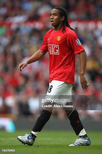 Anderson of Manchester United in action during the Barclays Premier League match between Manchester United and Sunderland at Old Trafford on...