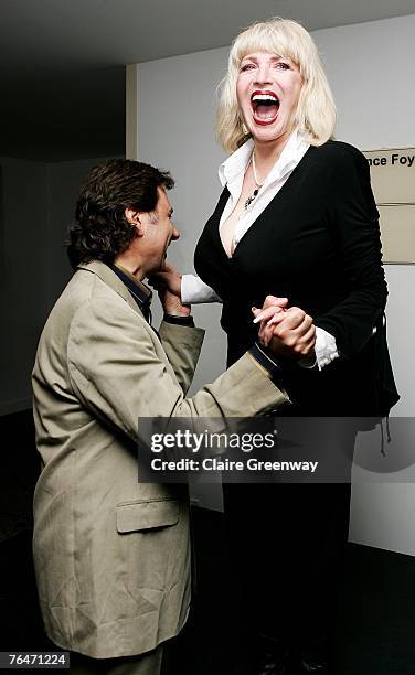 Chief Barker of the Variety Club Russ Kane and actress Faith Brown attend the 49th Variety Club Race Day at Sandown race course on September 1, 2007...