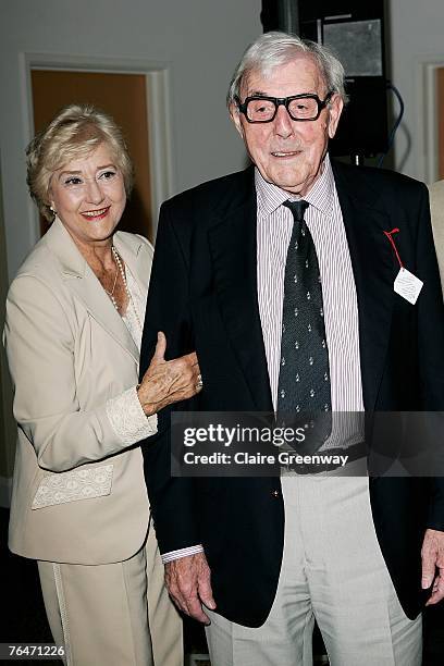 Actors Liz Fraser and Eric Sykes attend the 49th Variety Club Race Day at Sandown race course on September 1, 2007 in London, England. The charity...