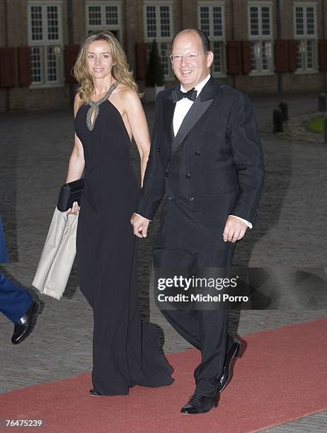 Prince Kardam and Princess Miriam of Tirnovo of Bulgaria arrive to attend celebrations marking the 40th birthday of Dutch Crown Prince Willem...