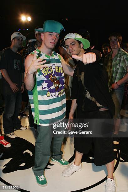 Tass Repousis, overall Winner, and Special Guest Judge from the USA "B'Boy Milky" poses at The Shadow Wars, B-Boy Battle Break Dancing Finals at the...