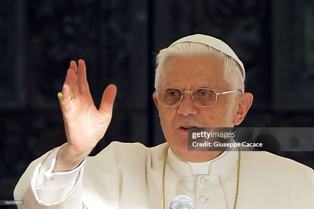 Pope Benedict XVI Meets With Pilgrims In Loreto