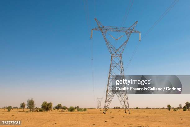 power pylon in senegal. - senegal landscape stock pictures, royalty-free photos & images