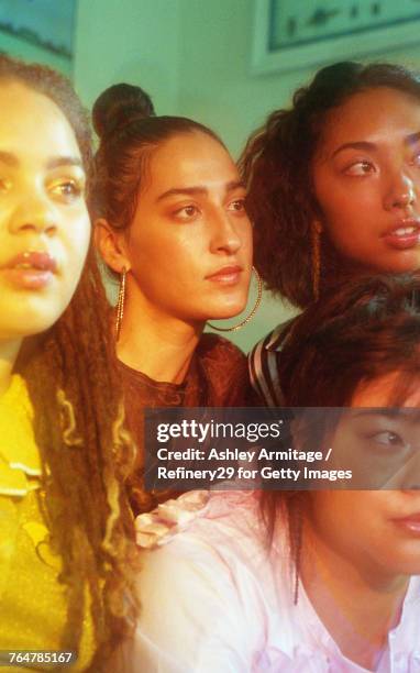 Four Young Women In Bedroom 