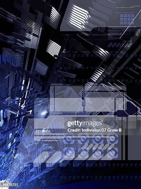 three dimensional objects viewed from an angle - storage facility stock illustrations