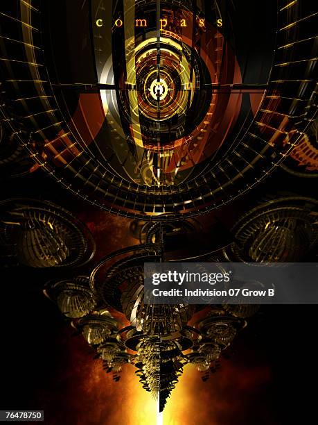 Machine Design Colour Abstract Illuminated Abstract Of Industrial Machines High-Res Vector Graphic ...