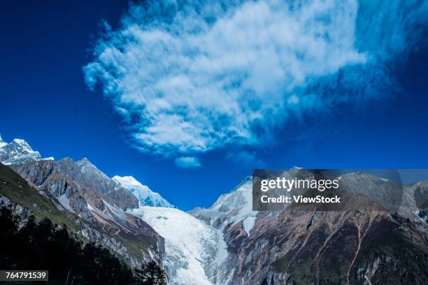 the gongga snow mountain of luding county,sichuan province,china - mount gongga stock pictures, royalty-free photos & images