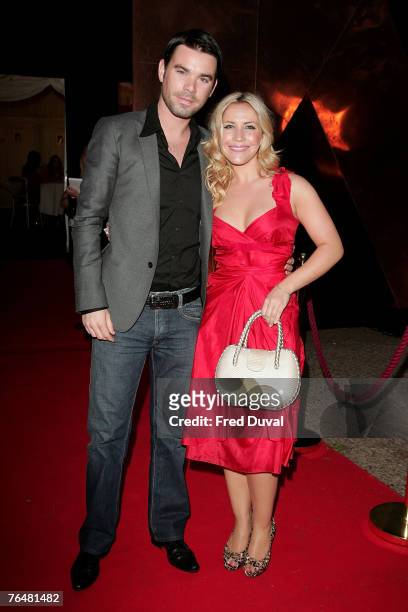 Heidi Range and Dave Berry arrive at Hell's Kitchen at the 3 Mills Studio on September 2, 2007 in London, England.