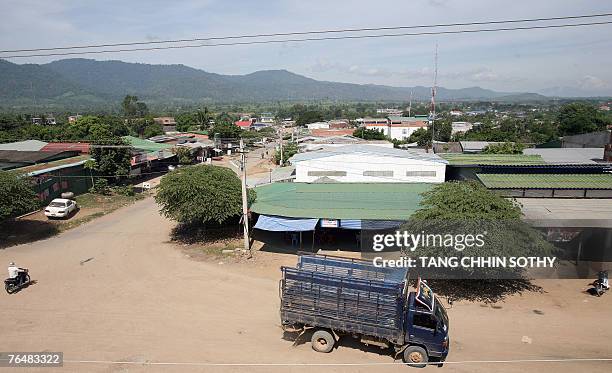 Cambodia-KRouge-economy-gambling-tourism,FEATURE" by Suy Se A truck is seen driving in the former Khmer Rouge's stronghold Pailin, near the Thai...