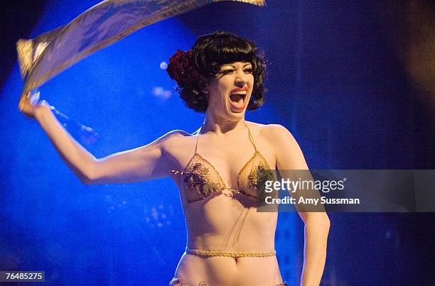 Miss Delirium Tremens of New York City performs at The Fifth Annual New York Burlesque Festival at the Highline Ballroom September 1, 2007 in New...