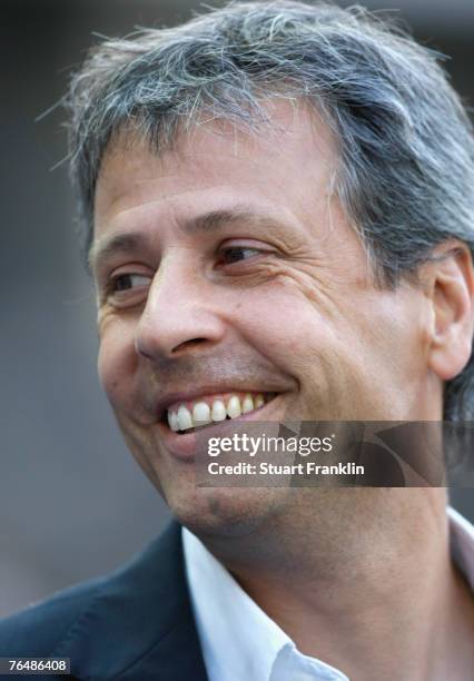 Lucien Favre, Trainer of Berlin during the Bundesliga match between Hertha BSC Berlin and VfL Wolfsburg at the Olympic stadium on September 1, 2007...